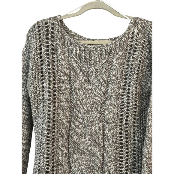 Berretti Made in Italy Womens Sweater L Cable Open Knit Wool Alpaca Blend - Picture 2 of 10